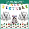 Us Game Among Birthday Party Decor Suit Supplies Set Balloon Banner Caketopper