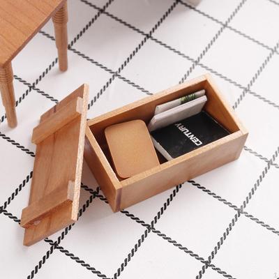 Mini Dollhouse Storage Box Furniture Holiday Gift Micro Landscape Kitchen Organizer