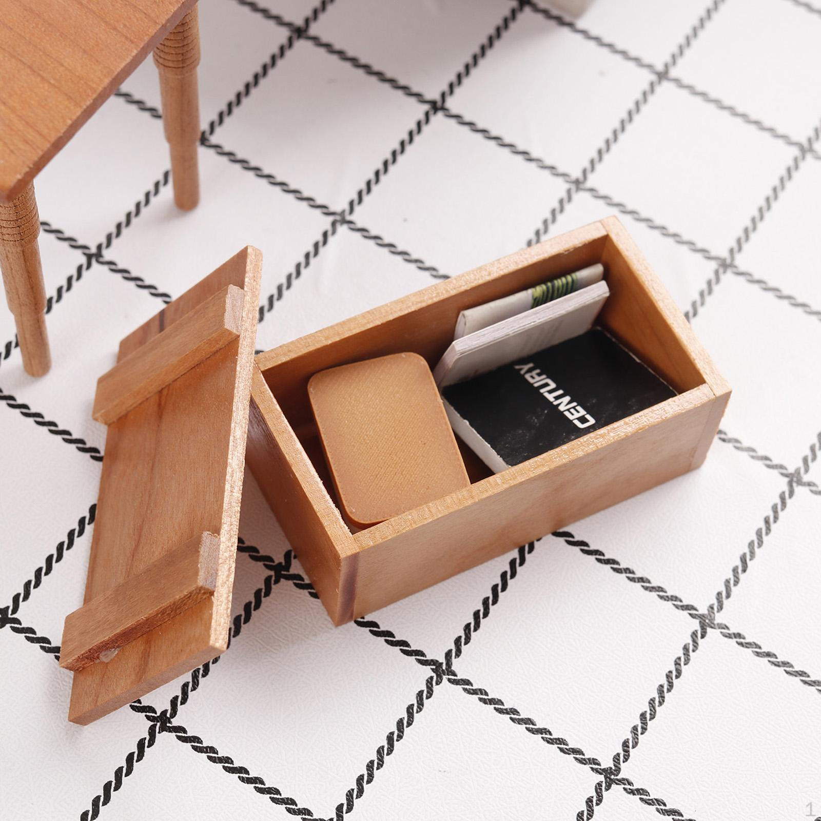Mini Dollhouse Storage Box Furniture Holiday Gift Micro Landscape Kitchen Organizer