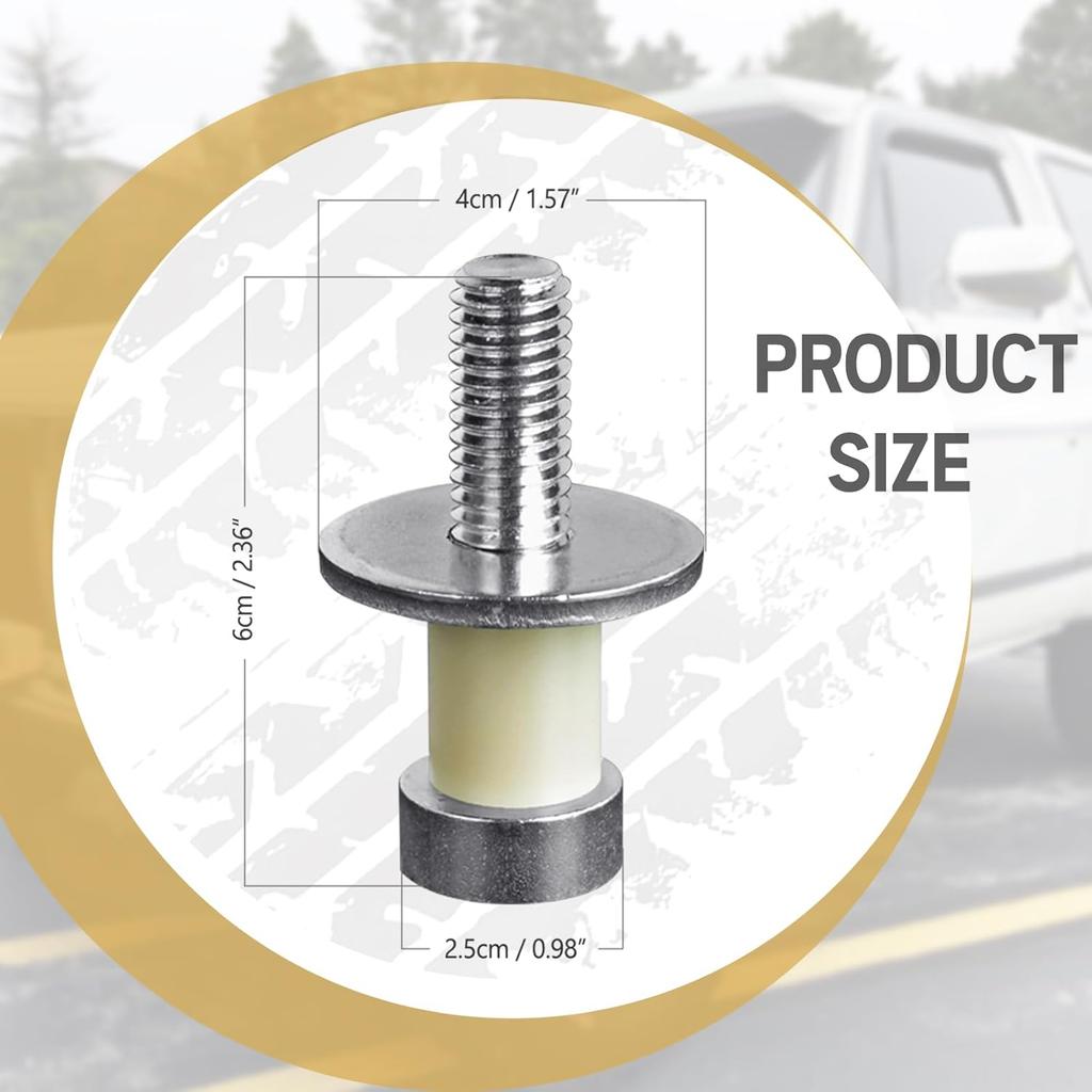 Door Lock Striker 38420 Compatible With Door Latch Bolts For 1971-1991 GMC Truck Door Bolt Pin Replace OEM 9601750 - Sold In Pairs
