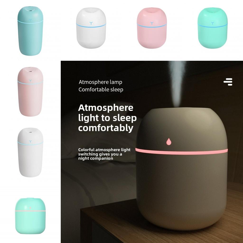 Print Cow Waterdrop Usb Humidifier With Water Protection Colorful Lights Home