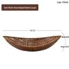 Wuhe Dark Rattan-Style Boat-Shaped Serving Tray