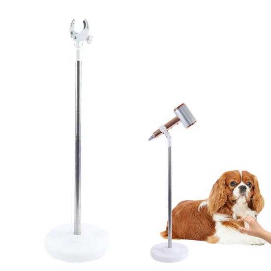 Ayarlanabilir Evcil Hayvan Kurutma Standı Köpek Saçı Kurutma Makinesi Tutucu Yere veya Masaya Montajlı Eller Serbest Saç Kurutma Makinesi Tutucu Köpekler ve Kediler İçin Döndürülebilir Bakım Rafı