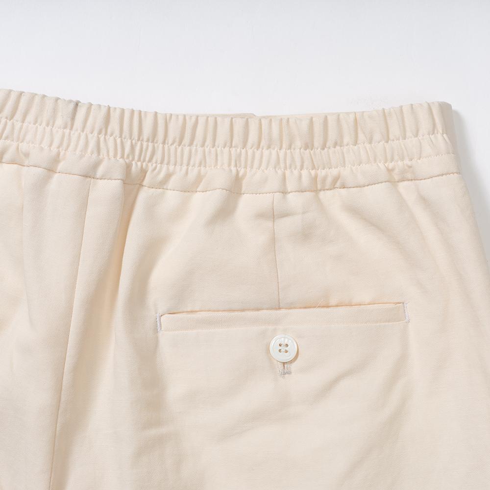 EDWARDMAX Linen & Cotton Elastic Waist Pants (Ce)