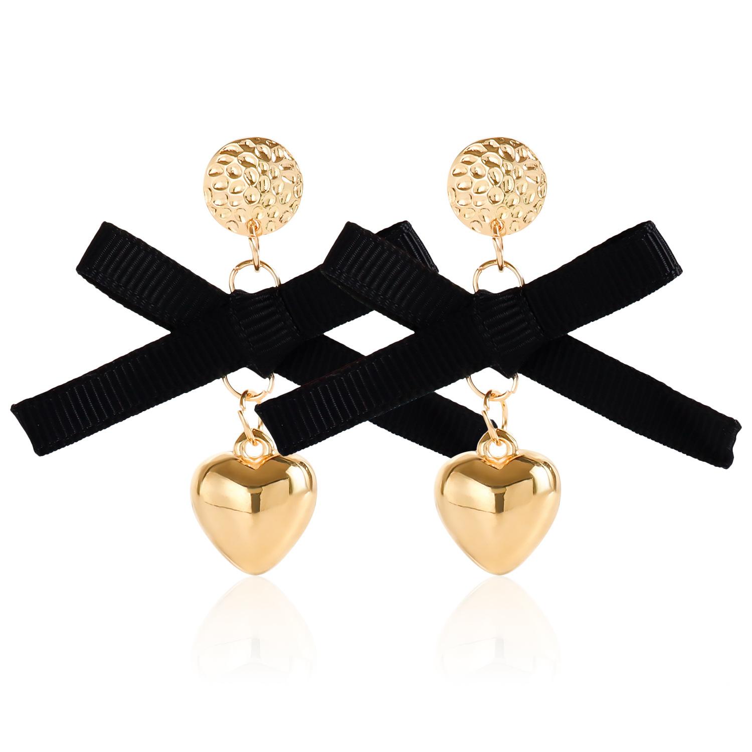 

European and American jewelry 1111 hot-selling bow pendant love earrings temperament gentle earrings women