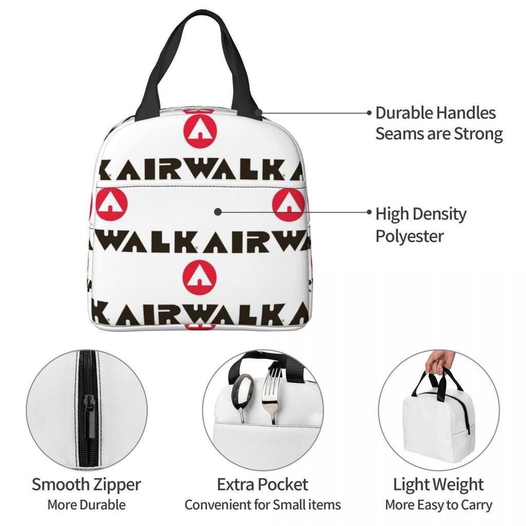 Tattoo Old School Style Airwalk Insulated Lunch Bag for Women Children Leakproof Food Boxes Thermal Lunch Box Tote