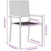 Garden Stackable Chairs 4 Pcs Cream & Brown 54 X 56 X 90 Cm