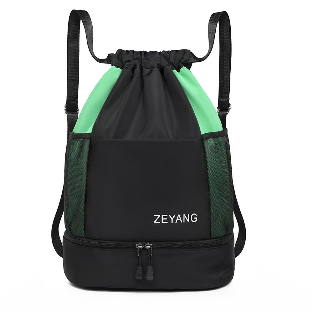Men and Women Same Style Backpack Tied Drawstring Fashionable Contrasting Travel Bag Outdoor Sports Shoes Bin Basketball Bag