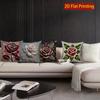 2D Vintage Rose Floral Throw Pillow Covers Pattern Cushion Cover Suitable For Sofa Bedroom Car Pillow Cover