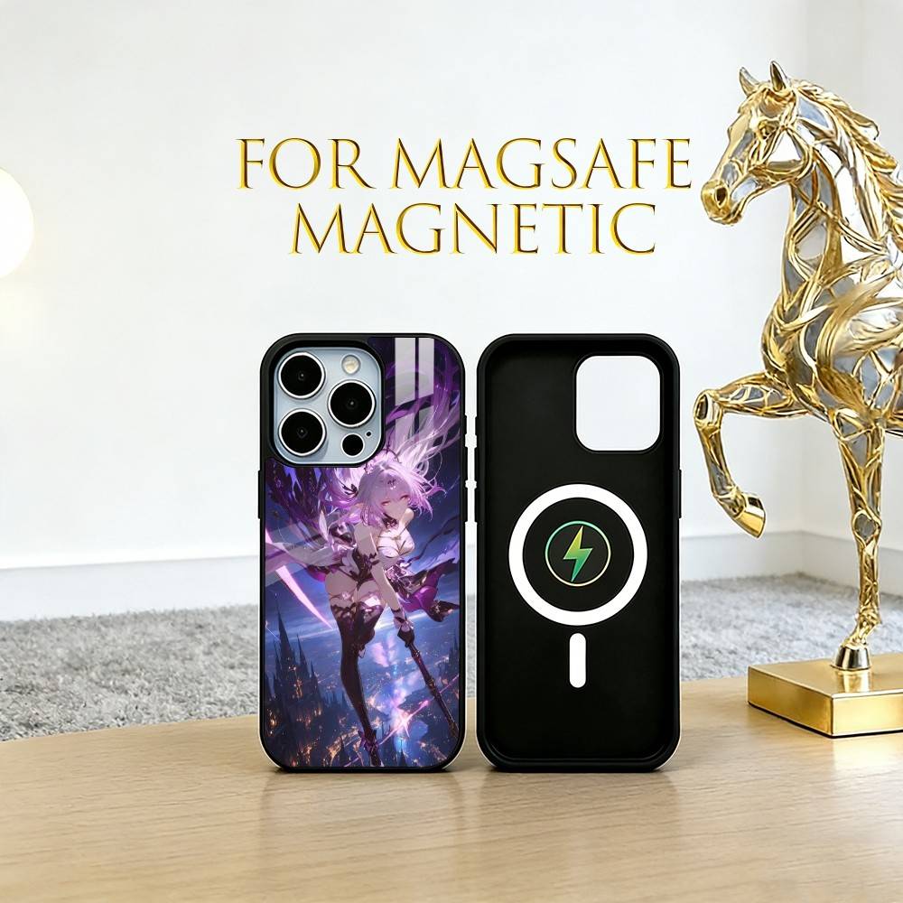 Anime goddess Phone Case For iPhone17,16,15,14,13,12,11 Plus,Pro Magnetic with Magsafe Wireless Charging