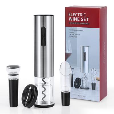 Electric Wine Opener Set Rechargeable Bottle Opener Corkscrew with Wine Aerator Pourer Foil