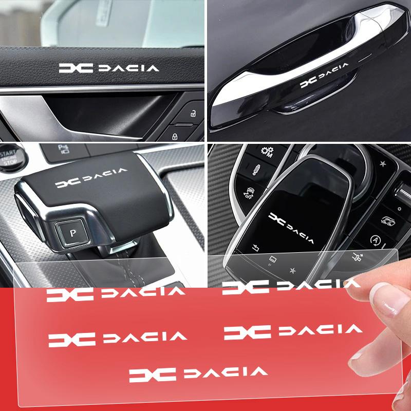 5/10pcs Car Interior Sticker Central Control Decals Emblem Styling For Dacia Duster Logan Sandero Stepway Dokker Mcv Largus 1300