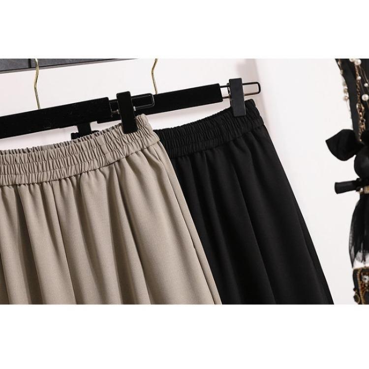 Spring Summer Plus Size Women Pants High Waist Elastic Loose Wide Leg Trousers Vintage Harem Casual Basic Solid Color 5XL