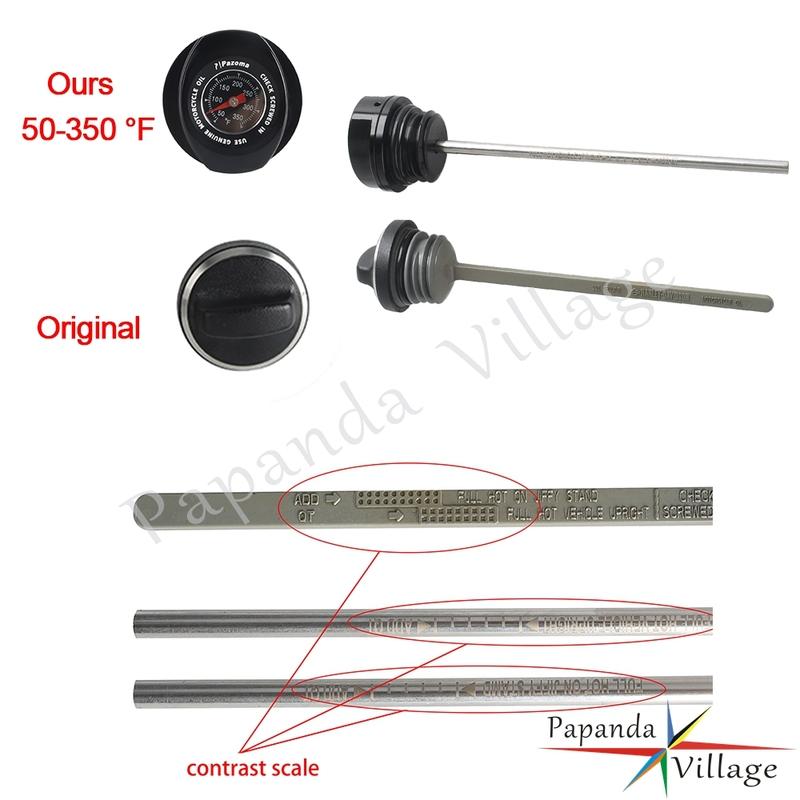 Oil Dipstick w/ Temperature Gauge Aluminum Motorcycle Accessories Engine Oil Gauge For Harley Touring FLHX FLTRX FLHXSE FLTRXSE