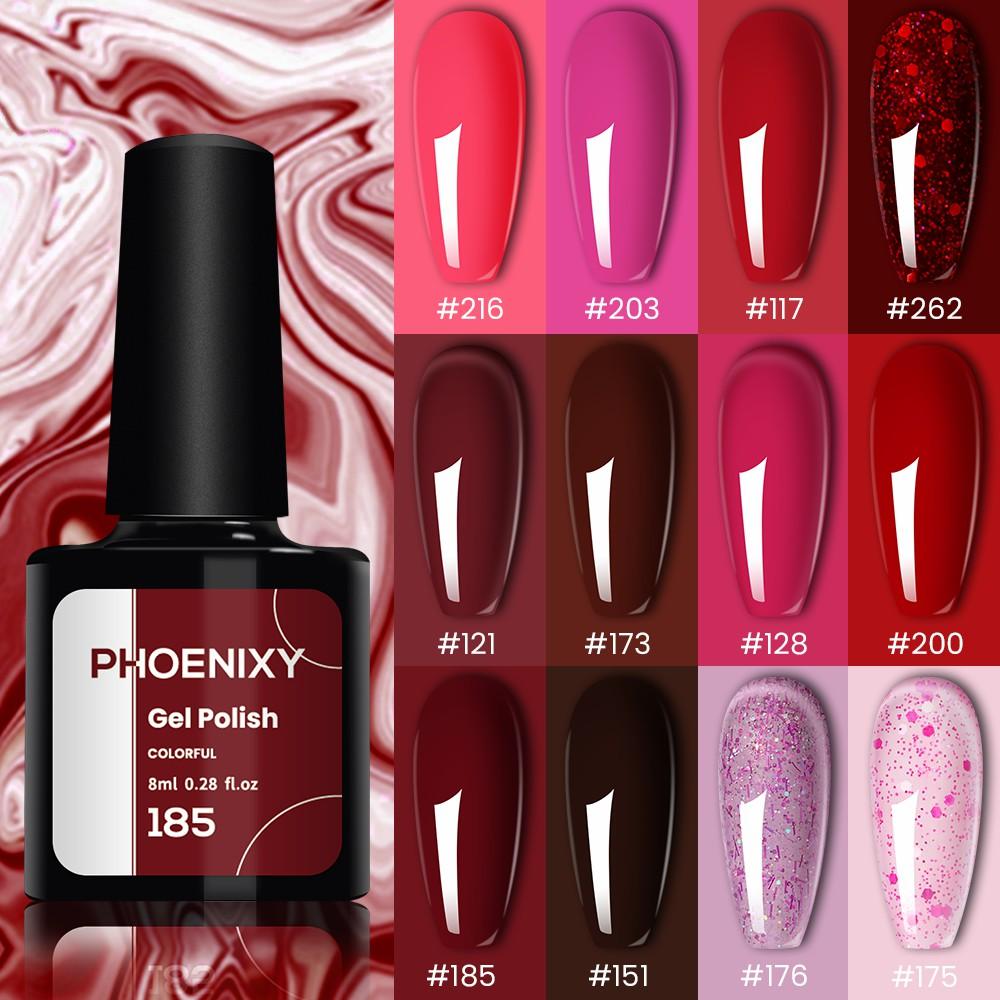 PHOENIXY 8ml Nail Art, Pattern, Gradient, Blooming Ink, Smudge, Nail Polish Gel