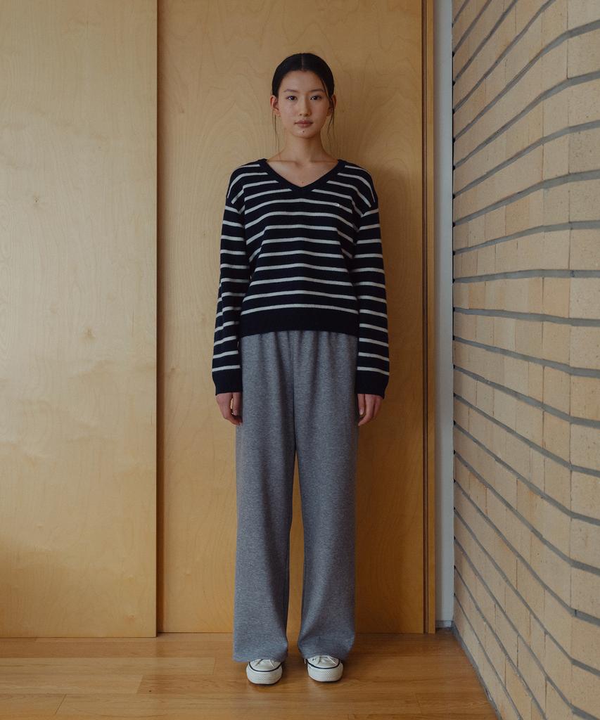 LAMINEZ Hair Soft Banding Pants - Gray