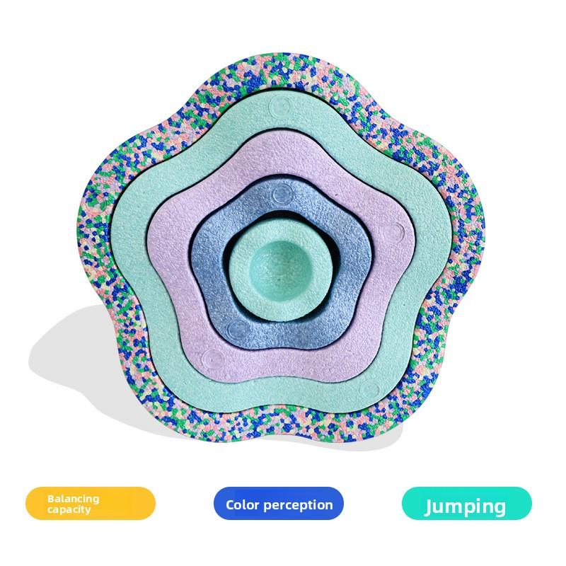 Kids Balance Stepping Stones Sensory Toys for Toddlers, EPP Rainbow River Stones Set for Early Education and Balance Training