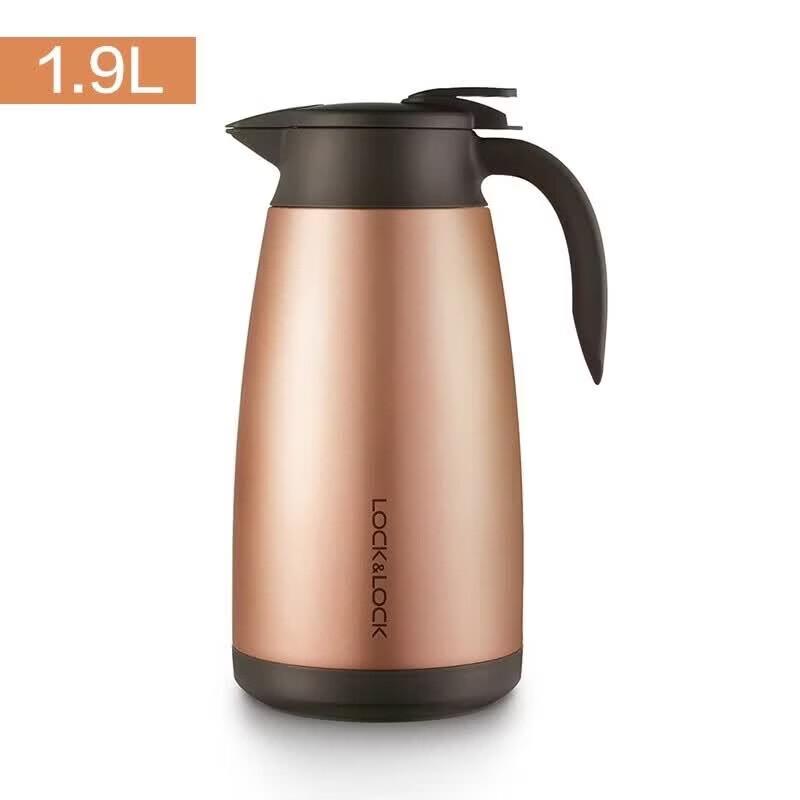 LOCKLOCK Large Capacity Vacuum Insulated Travel Thermos 1.9L lhc1434gpk розовое золото 1,9 л