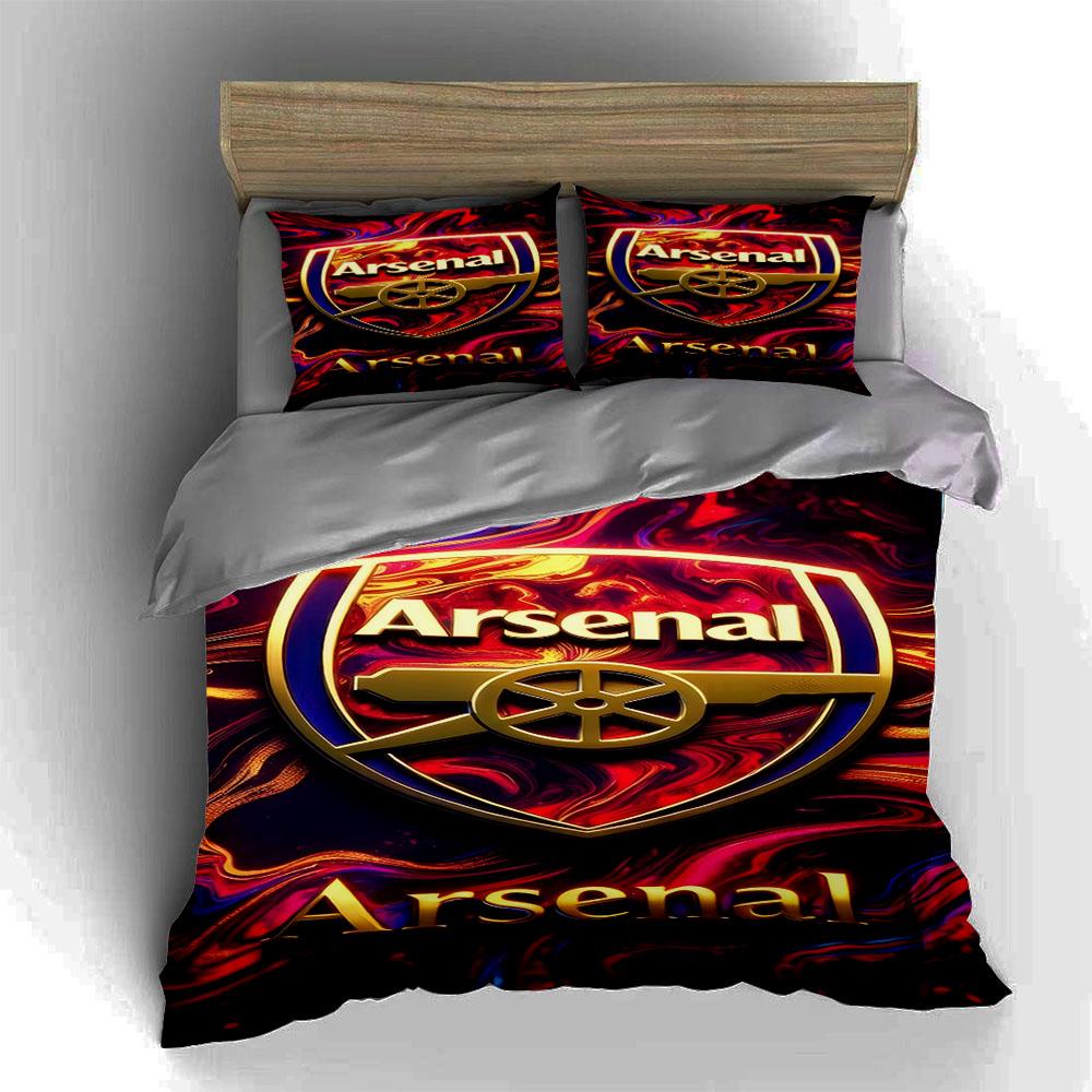 Logo del Arsenal con rueda. Juegos de cama Juegos de fundas nórdicas Fundas nórdicas Fundas de almohada(1 * Funda de edredón 2 * Fundas de almohada, sin relleno de edredón)