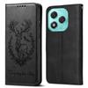 For Honor 400 Lite Stand Case Lucky Deer Imprinted Magnetic Closure Leather Wallet Phone Cover