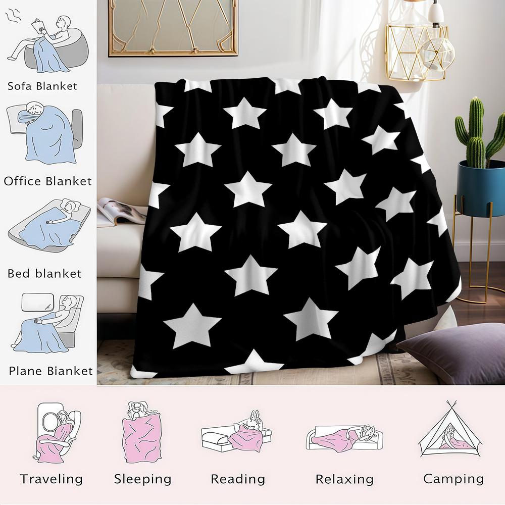 Coperta di Flanella Campo Stellato di Mezzanotte Calda Morbida Halloween Natale Divano Caldo Accogliente Decorazione Decorativa Regalo per Tutte le Stagioni