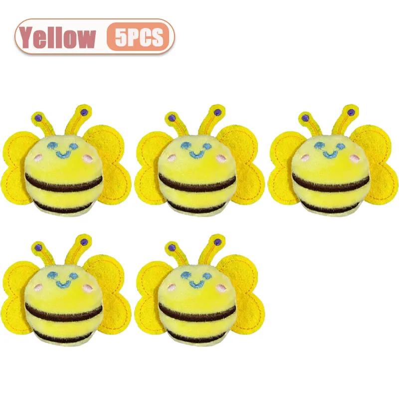 1-20PCS Cute Plush Bee Keychain Cartoon Keyring Bag Charm for Women Girls Backpack Purse Decor Fluffy Keychain Child Gifts