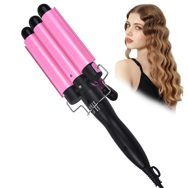 Modern Salon Electric Splint Curling Iron 22 25mm Curling Iron Three Tube Curling Iron Water Ripple Hair bar for Barbershop