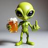 Alien Resin Statue Ornament Alien Garden Sculptures & Statues Yard Best Art Decor For Indoor Outdoor Home Or Office Collectible