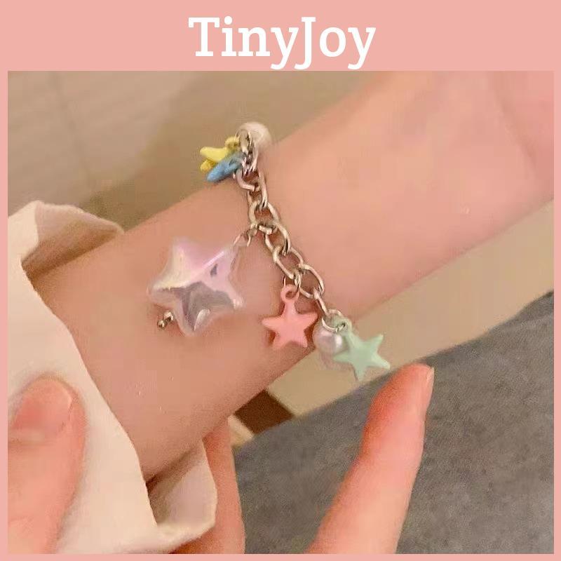 Luxury Lightweight Colorful Star Bracelet Handmade Resin Sweet Chic Dopamine Design For Women