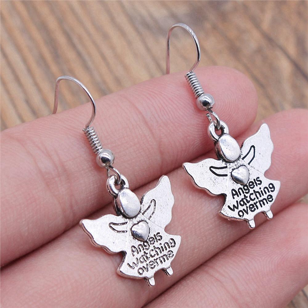 Drop & Dangle Earring Angel Wings Kids' Jewelry MaterialsEarring Size 18x19mm QE002