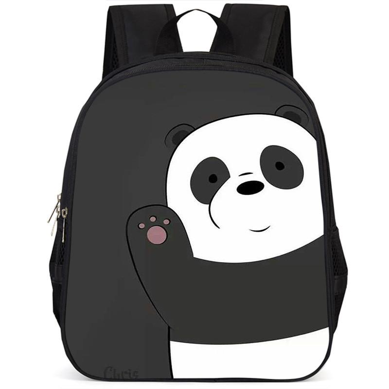 Spacious 15 Inch Panda Backpack For Elementary Kids Lightweight Oxford Cloth