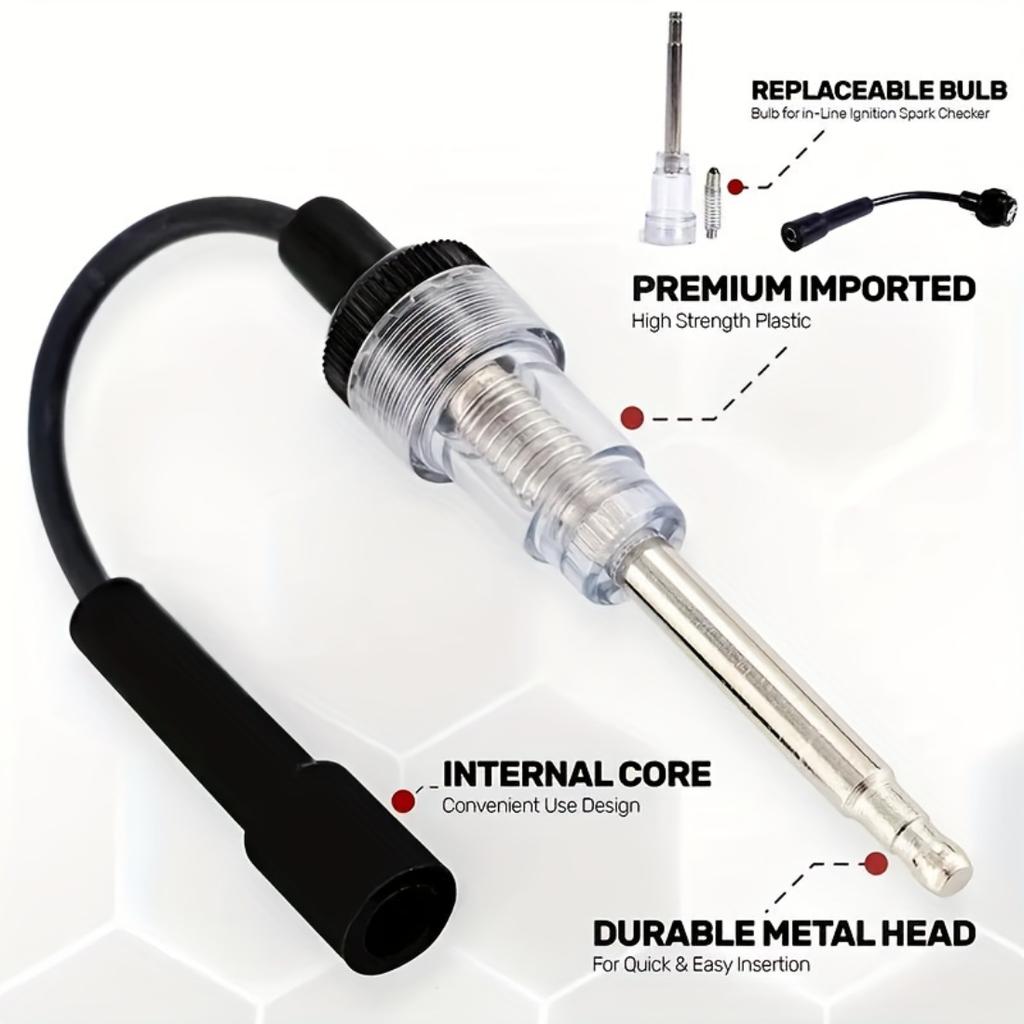 Spark Plug Test Connector, Engine Ignition Diagnostic Tool, Quickly Detect Engine Starting Problems, Universal Auto Repair Testing Accessory