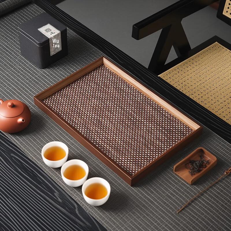Wuhe Japanese Style Large Stained Bamboo Wood Tray
