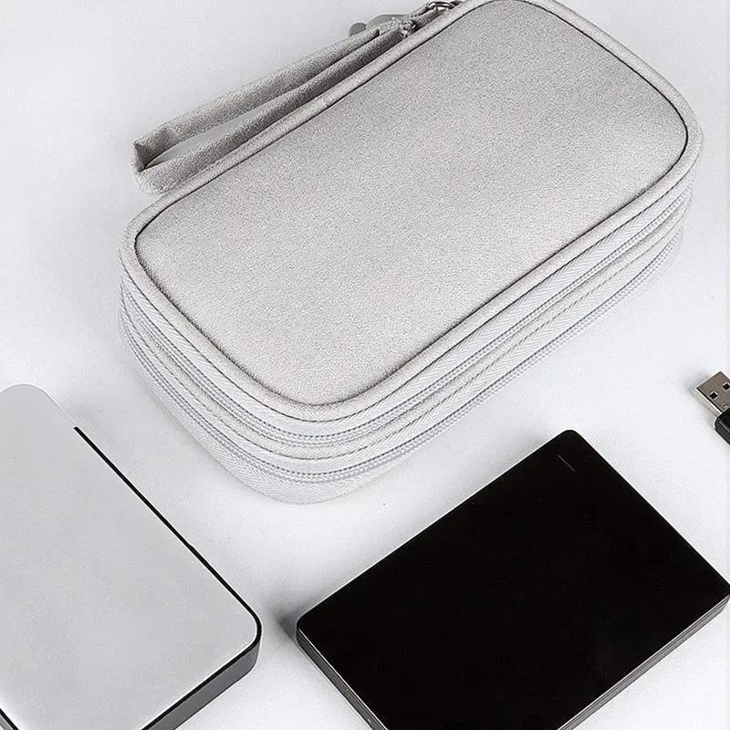 Travel Portable Digital Product Storage Bag USB Data Cable Organizer Headset Earphone Charging Treasure Box Bags Accessories