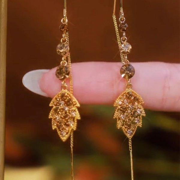 Shiny Zircon Geometric Chain Earrings for Women Luxury Crystal Bowknot Imitation Pearl Water Drop Earring Wedding Party Jewelry