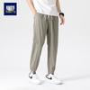 Men's Plus Size Ice Silk Cropped Jogger Pants