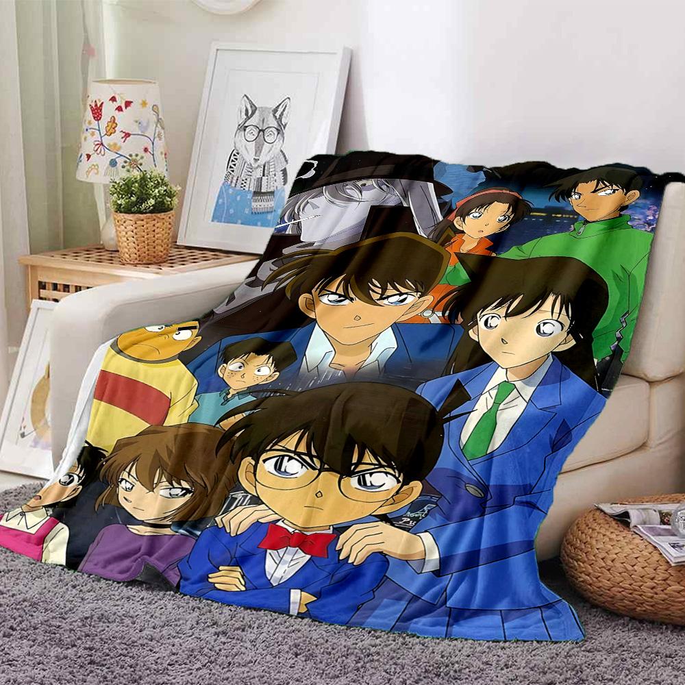 1pz Detective Conan Mystery Case Coperta in Flanella Super Morbida Carina Confortevole per Viaggio Biancheria da Letto Divano Divano Coperta Y7238