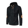 Herren Fleece-Kapuzenpullover mit Reißverschluss Lässig Leicht Langärmlig Sport Kapuzenjacken Winter Warme Mäntel mit Klapptaschen