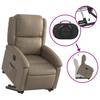 Recliner Chair with Lift Assist Electric Cappuccino Faux Leather