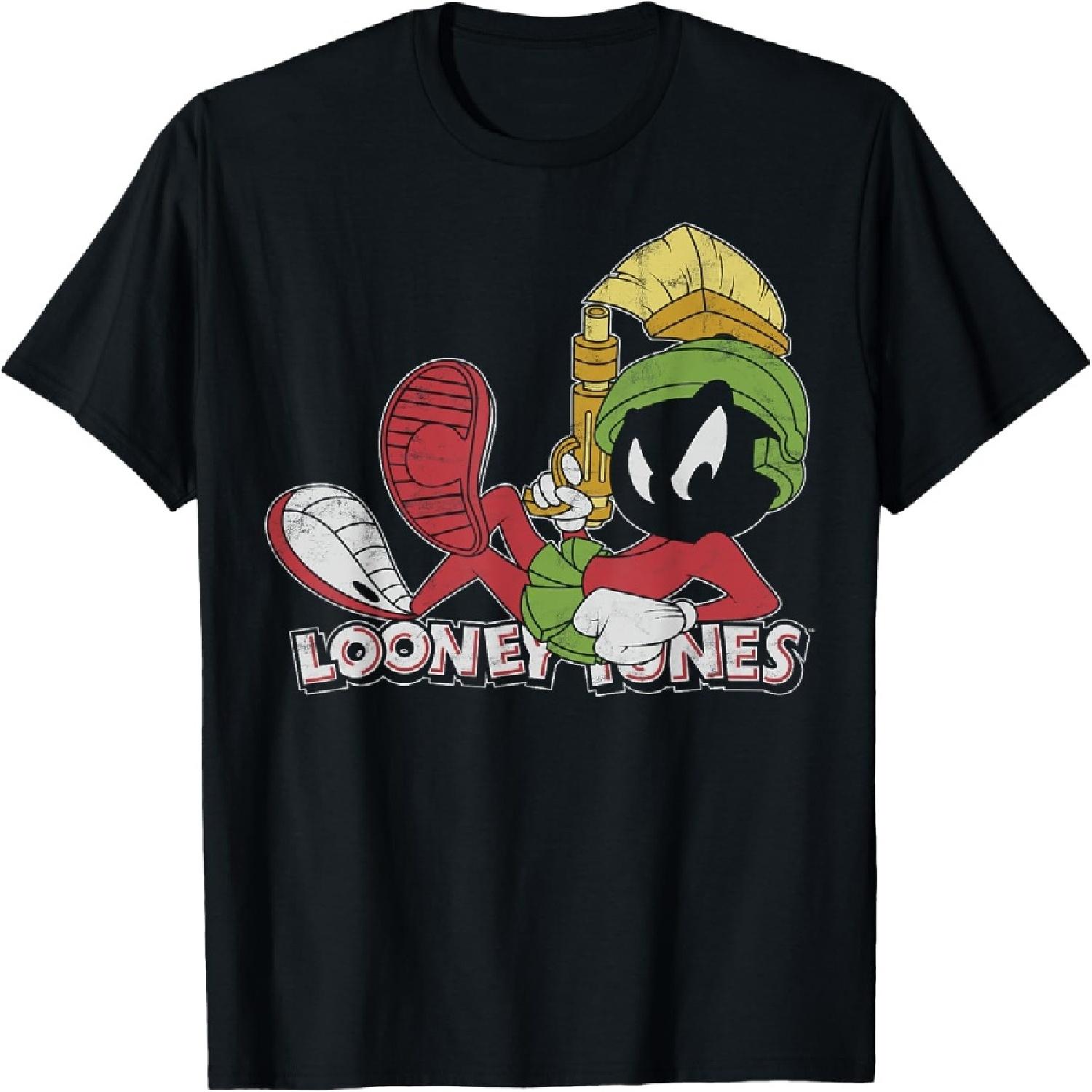 Looney Tunes Marvin The Martian Logo T-Shirt S