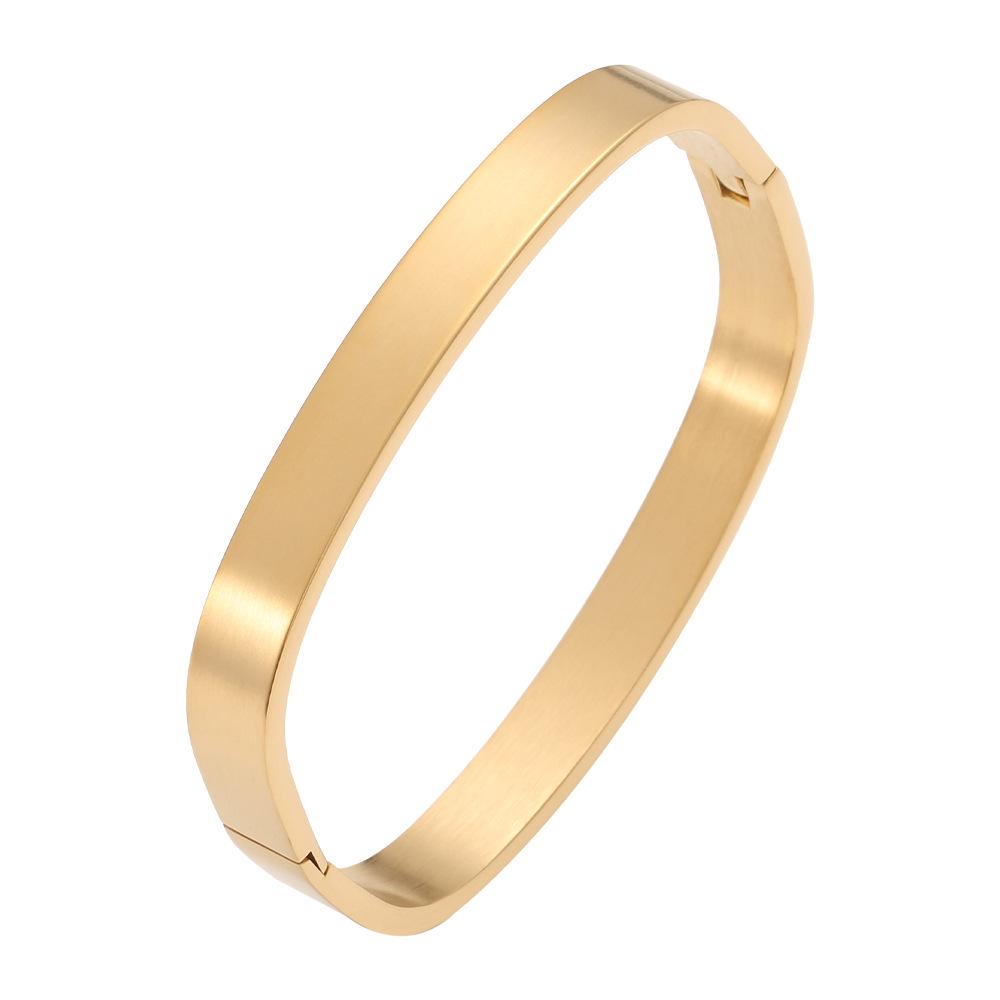 Unisex Armband aus Edelstahl, quadratisch, mit beliebtem europäischem und amerikanischem Design