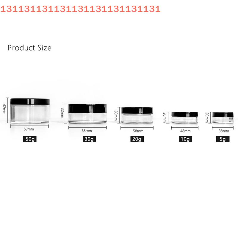Leerer 5/10/20/30g Behälter für losen Puder mit drehbarem Siebeinsatz, Behälterdose, Plastik, Kosmetik, Make-up, Puderabfüllung, Dose, Deckel, Drehverschluss