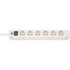 Brennenstuhl Multiprises Bremounta Extension Socket 6-way White 3m H05vv-f 3g1.5