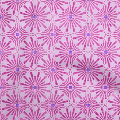 Cotton Flex Fuchsia Pink Stoff Asiatische Ornamente Quilting Supplies Druck Nähstoff Meterware 40 Zoll