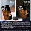 For iPhone 16 Pro Case Call Flash Series Pattern Printing Tempered Glass+TPU Combo Phone Case