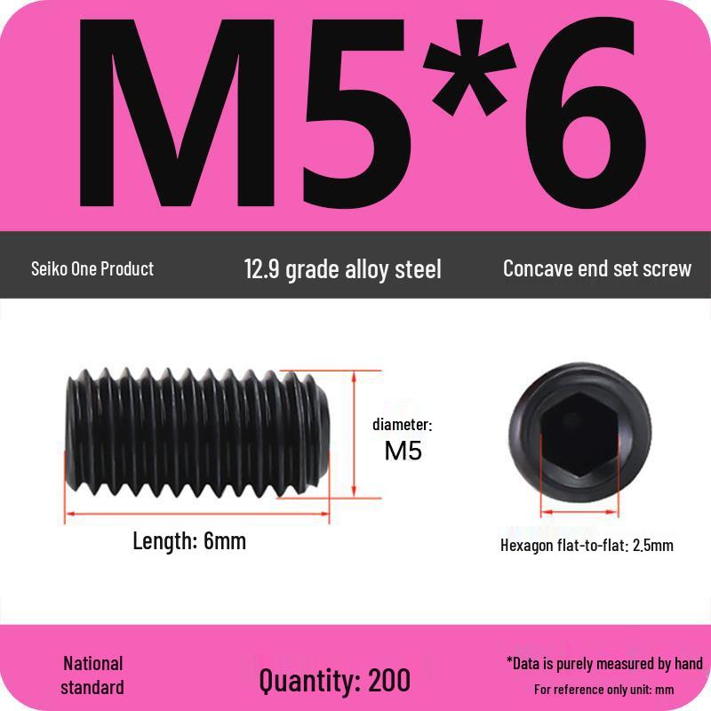 12.9 Grade Hex Socket Set Screw Grub Screw (M3-M12)