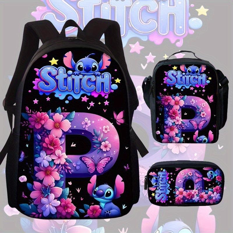Stitch Backpack for Kids Students Large Capacity Lightweight Cartoon School Bag