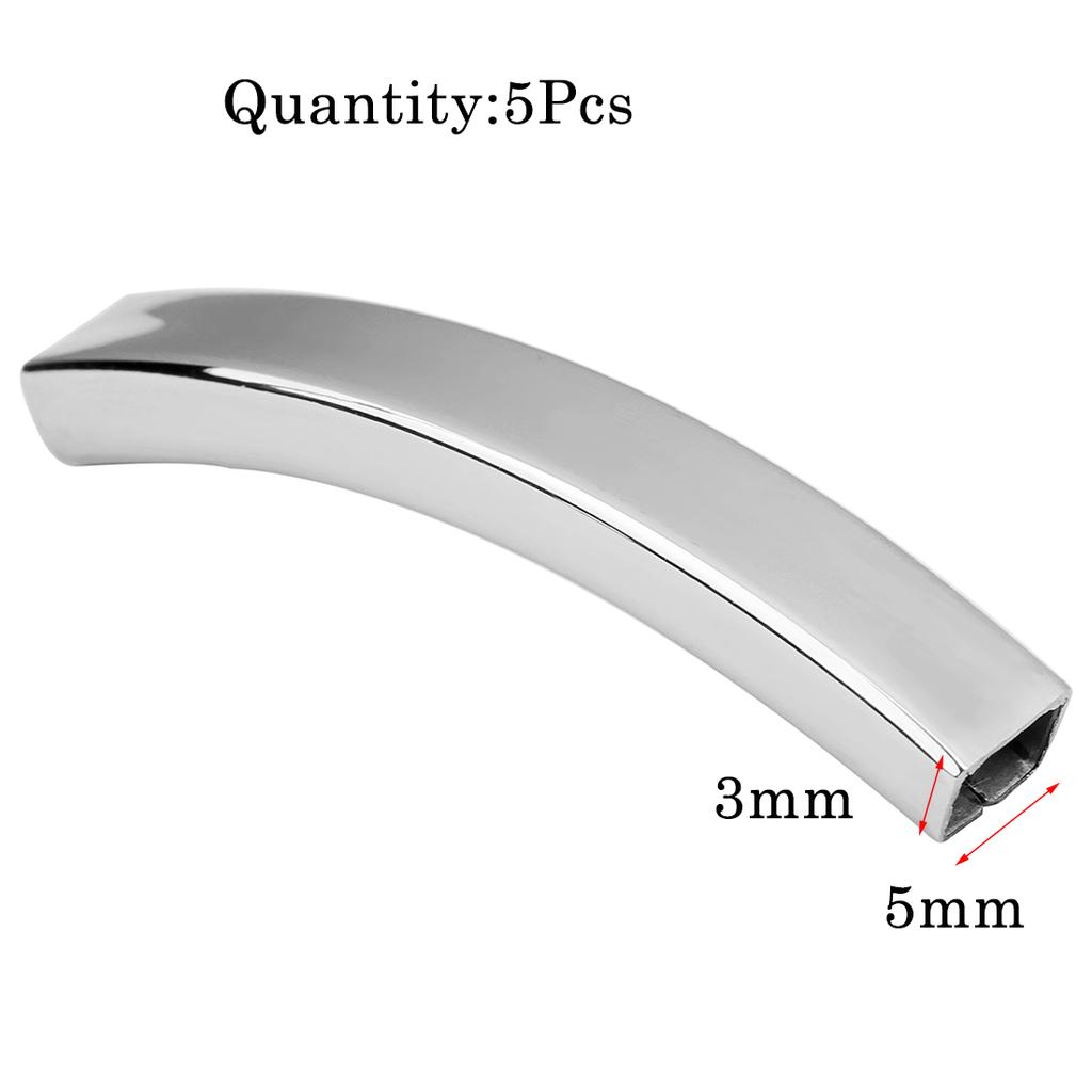 Stainless Steel Curved Tube For Jewelry Making Gold Color Straight Beads Connector Bracelet Necklace Diy Jewelry Finding