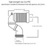 Toilet Sewage Pipe Shifter Universal Flexible Replacement Offset Closet Flange for Plumbing Drainage Systems Urinals