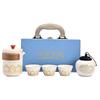 Tea set, Dehua Guyun ceramics, a complete set of high-end light luxury teapot, tea cup gift box, gift accompaniment